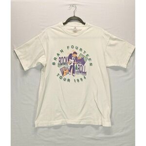 Vintage 1994 BRAN Bicycle Ride Across Nebraska Rock & Roll Tour Tee L